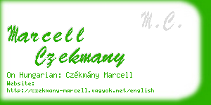 marcell czekmany business card